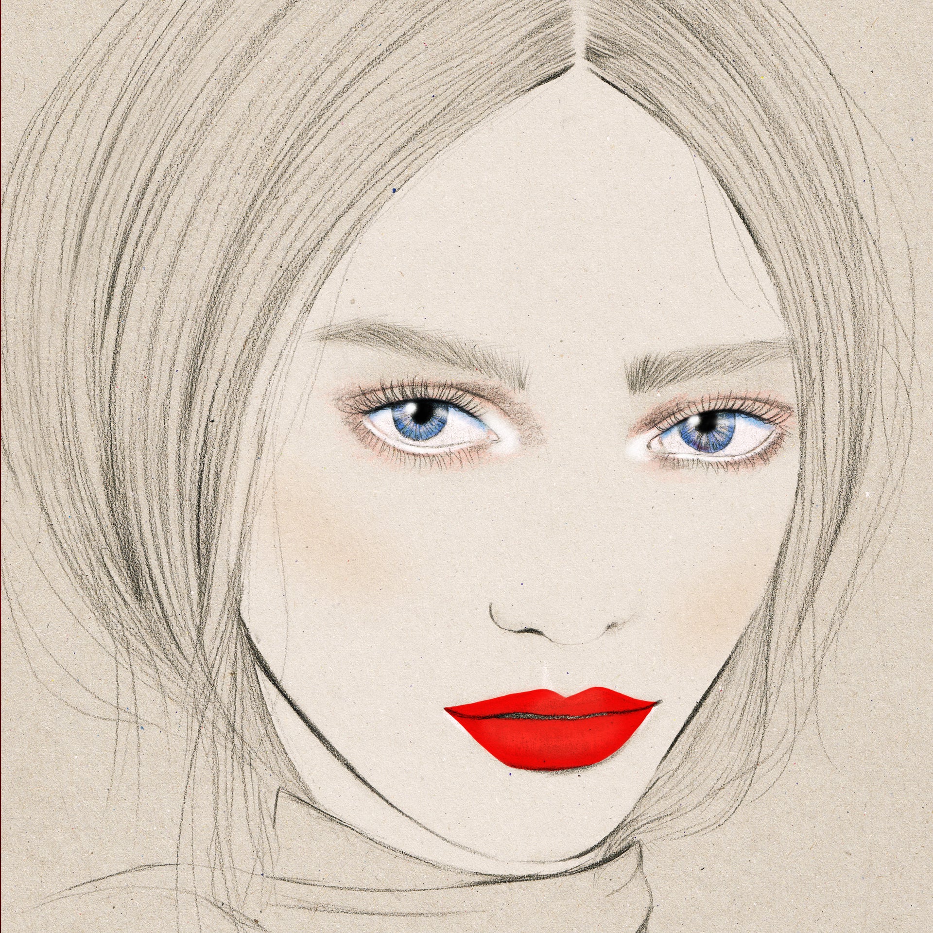 MAC Cosmetics New Zealand Fashion Week makeup fashion illustration by Melbourne based illustrator Kelly Thompson