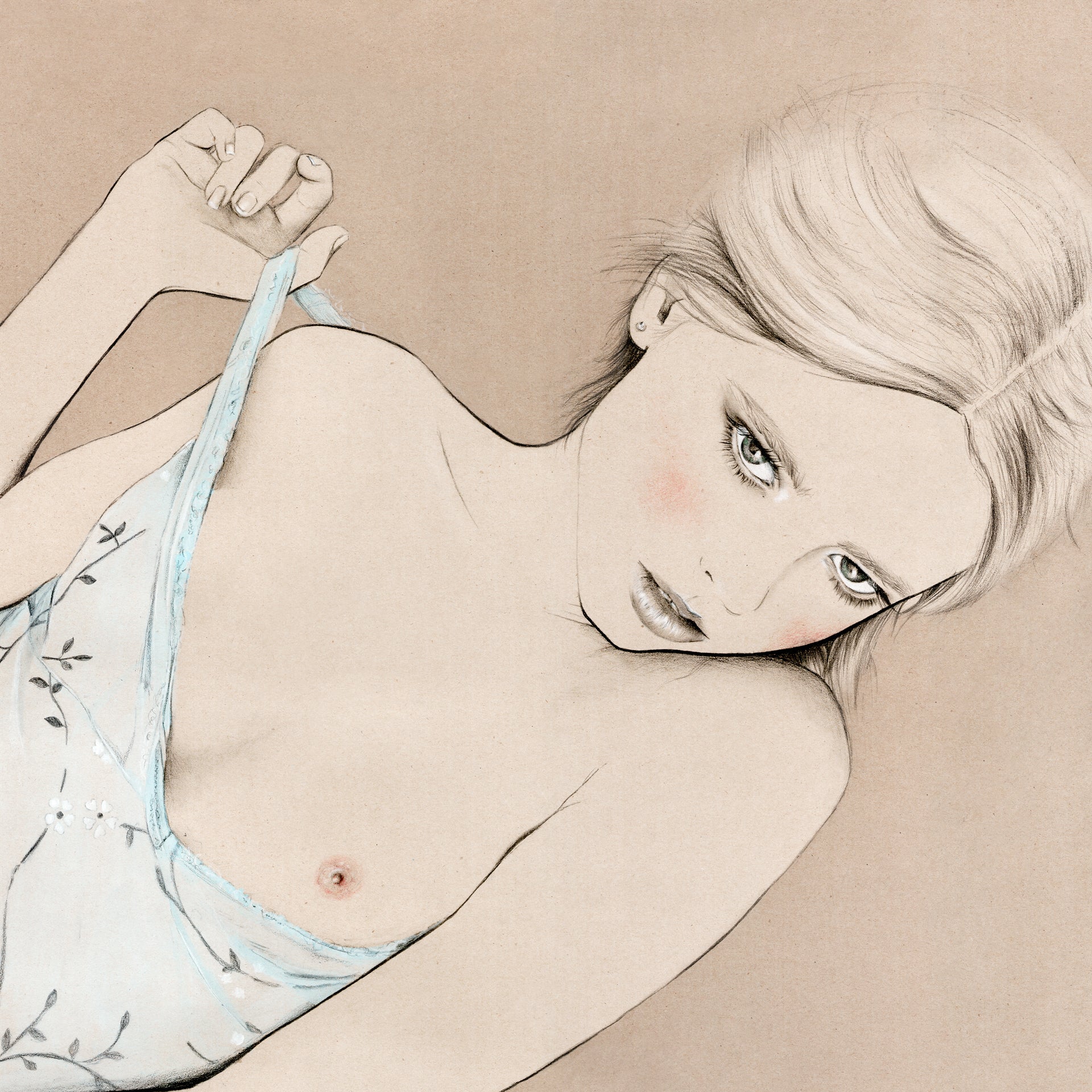 Nude girl illustration fashion illustration by Melbourne based illustrator Kelly Thompson